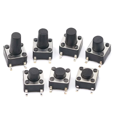 vỏ cầu chì Công tắc phím Micro Switch nút công tắc xúc giác Miếng dán 4 chân 6*6*5/6/7/8/9/10/13/14/17 cầu chì cầu chì ống thủy tinh