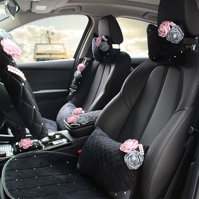 boc vo lang oto Áo vắt rose rose rose auto an toàn vai Handbars bart -box đệm đệm gương chiếu hậu bộ phụ nữ bọc vô lăng da cá sấu có nên bọc vô lăng