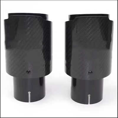 ống xả Ống xả ô tô họng đuôi màu đen sáng không dấu twill sợi carbon đuôi họng thích hợp cho XE BMW 3 Audi Toyota Reiz ống xả đoạn giữa kia morning ống xả xe tải