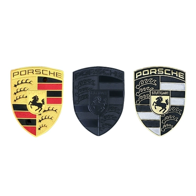Logo xe phía trước Porsche 911 Cayenne Macan Paramela 718 LOGO LOGO HOOD HOOD Nhãn phía trước logo dán xe ô tô decal oto