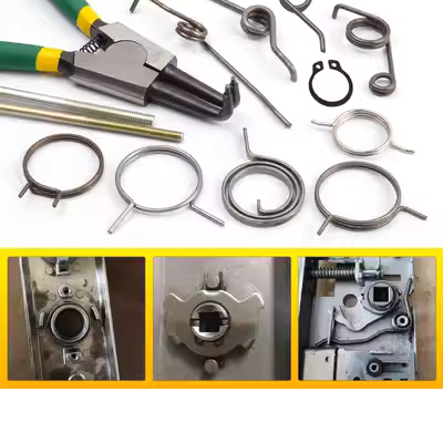 Khóa cửa lò xo tay nắm cửa mùa xuân phòng tắm chống trộm cửa bên trong lõi khóa xoắn lò xo mùa xuân cửa nhà gỗ trở lại vòng tròn phụ kiện vít máy nén khí trục vít máy nén khí pegasus