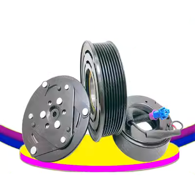 Dongfeng Thiên Long Thiên Tân máy nén điều hòa không khí ly hợp máy điều hòa không khí đầu bơm hút điện từ cuộn dây puli mang cốc hút khung đỡ két nước i10 nước làm mát ô tô màu xanh
