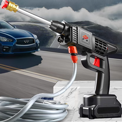 Máy rửa xe không dây cầm tay rửa xe hiện vật pin lithium điện áp cao điều hòa không khí làm sạch súng nước hộ gia đình rửa sàn mạnh mẽ súng rửa xe cao áp nhật bãi súng bắn nước rửa xe