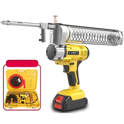 Hoàn toàn tự động có thể sạc lại pin lithium điện súng mỡ máy xúc sâu bướm đặc biệt dầu phổ bơ hiện vật bơm mỡ cầm tay mini súng bơm mỡ bò