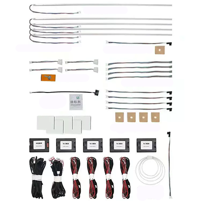 gương gù tròn Ô tô không khí ánh sáng ô tô trang trí nội thất không dây 64 ô tô cảm ứng kích hoạt bằng giọng nói ánh sáng lạnh ánh sáng sợi quang dải dẫn hướng không có dây kiếng xe kiểu đèn xe ô tô