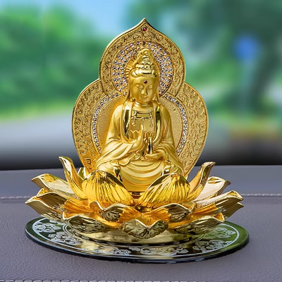 dầu thơm ô tô Xe trang trí ô tô Creative Bodhisattva Bodhisattva Phật Tượng Cao trang trí nội thất trong xe sáp thơm areon nước hoa treo xe ô tô