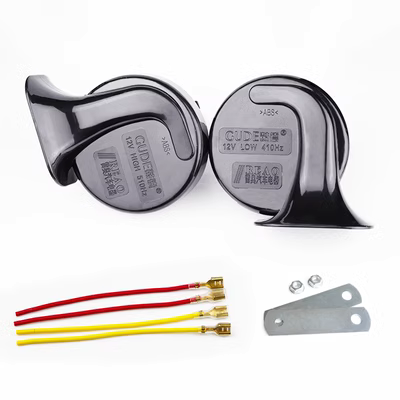 còi denso chính hãng Gude ốc lớn còi xe siêu lớn không thấm nước 12V Xe máy Mercedes-Benz âm thanh còi cao và thấp hai tông màu xe phổ thông còi điện sinh hơi 12v nhại còi