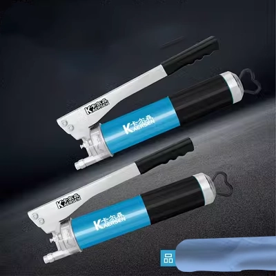 Dây kéo trong suốt loại hướng dẫn sử dụng súng mỡ sâu bướm bơ áp suất cao thanh áp lực đơn và đôi máy đào dầu hướng bơm mỡ ô tô máy bơm mỡ khí nén kocu gz 8
