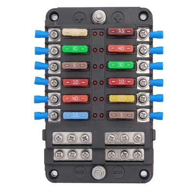 Hộp bảo hiểm sửa đổi tự động 1 Instant 6 -way, 12 -way plug -in đèn đèn chiếu sáng đa đường đế cầu chì cầu chì 5a