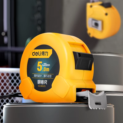 Deli thước dây 5 mét độ chính xác cao 3 mét thép thước dây 10 mét 7.5 mét 2 hộp thước kẻ cai trị thước đo dụng cụ đồng hồ đo áp suất lốp xe hơi