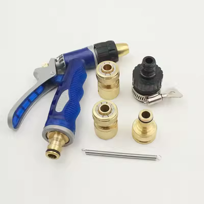 Bộ súng nước rửa xe lấy hiện vật gia dụng tất cả bằng đồng cao áp đầu súng chổi xe ô tô dụng cụ ống nước rửa xe máy hút bụi lau nhà cầm tay