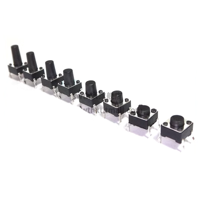 cầu chì ống Công tắc xúc tác nút vi dọc 6 * 6 * 4,3 / 5/6/7/8/9/10 / 11mm 4 chân đồng thẳng cầu chì có tác dụng cầu chì panasonic