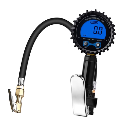 Jilushi màn hình hiển thị kỹ thuật số lạm phát lốp mét 0.1PSI độ chính xác màn hình lớn hiển thị tự động sửa chữa cửa hàng làm đẹp kỹ thuật số bơm mét đo áp suất lốp ô tô thiết bị đo áp suất lốp ô tô
