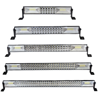 Auto LED Long Spotlight 12 Volts 24V Truck Mid -Net Ultra -Light Light Light Flash lóe lên trên mái nhà đèn gầm ô tô gương chiếu hậu