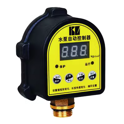 Máy bơm nước hộ gia đình thiếu nước bảo vệ hiển thị kỹ thuật số công tắc áp suất bơm tăng áp hoàn toàn tự động có thể điều chỉnh thông minh trên bộ điều khiển mực nước bơm trợ lực tay lái xe tải bơm dầu trợ lực lái