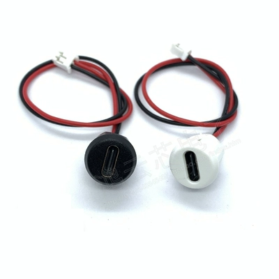 TYPE-C 2P phun keo áp suất trực tiếp nữ đèn bàn hình bầu dục cổng sạc xe điện xe hơi kết nối usb cos nối thẳng cos nối dây điện