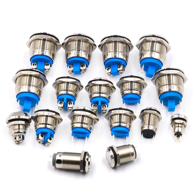 8mm 12mm nút kim loại nút chống nước 2A 36V công tắc 16mm còi xe chuông cửa sửa đổi xe hơi cầu chì 20a