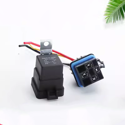 Rơle chống thấm ô tô 12v24v40a sửa đổi xe không thấm nước 4 -pin tích hợp với ghế đồng nguyên chất ro le thoi gian