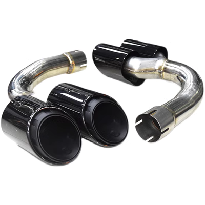 Bán chạy Audi Q7 sửa đổi ống xả quad SQ7 miệng vuông bằng thép không gỉ kiểu dáng cayenne ba lớp ống xả ô tô màu đen pô 2 ống xả