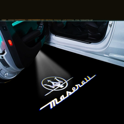 logo các hãng xe oto Chủ tịch của Maserati Chào mừng đèn lồng/Gobli Ghibli/LAANDTE Sửa đổi Laser Laser Bầu không khí chiếu sáng logo hãng xe ô tô tem xe oto dep