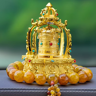 thảm trải sàn ô tô Kinh luân truyền năng lượng mặt trời kinh luân xoay trang trí ô tô dầu thơm xe hơi