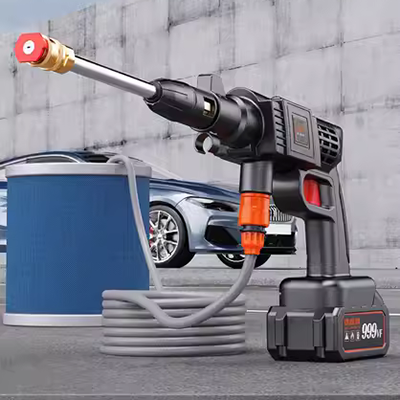 Rửa xe không dây và xe máy hộ gia đình sạc di động súng nước áp lực cao pin lithium máy bơm nước xe bàn chải vệ sinh xe hiện vật súng phun nước rửa xe bình tạo bọt tuyết gắn súng phun rửa xe
