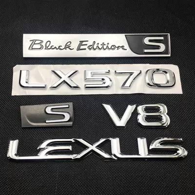 decal xe oto Thích hợp cho logo xe Lexus LX570 Nhãn dán ô tô Lexus Nhãn LX470 Nhãn trước và Phía sau Logo dán nắp capo xe ô tô biểu tượng ô tô