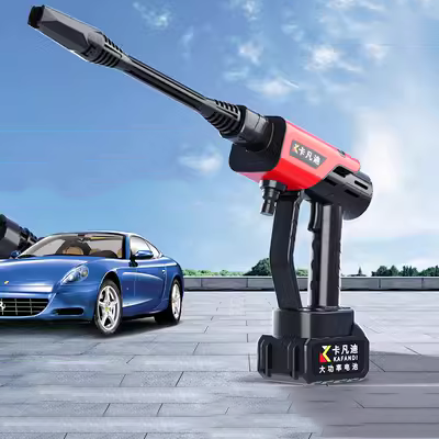 Máy rửa xe không dây, máy rửa xe cao áp, phun thuốc, tưới hoa, tạo tác rửa xe, pin lithium, súng nước cao áp gia dụng, súng nước dùng pin lithium súng rửa xe súng rửa xe cao áp loại dài