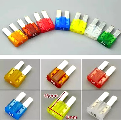 Cầu chì bảo hiểm ô tô vừa nhỏ micro mini 5A7.5A10A15A20A25A30A40A50A cầu chì 3 pha cầu chì sứ