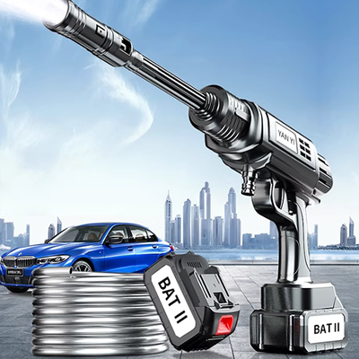 Pin Lithium máy rửa xe có thể sạc lại súng nước áp lực cao hộ gia đình mới tăng áp điện mạnh mẽ súng phun nước di động xe đánh răng hiện vật súng rửa xe cao áp nhật bãi súng rửa xe tăng áp