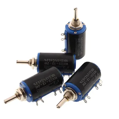 WXD3-13-2W Bộ biến trở trượt vết thương dây chiết áp đa vòng chính xác 1K/4.7K/10K/100K cầu chì ống 10a cầu chì 30a