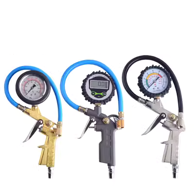 đồng hồ đo áp suất lốp Phong vũ biểu đo áp suất lốp có độ chính xác cao vành đai bơm hơi xe lốp áp kế màn hình áp suất lốp tiếp nhiên liệu khí súng đo áp suất lốp đo áp suất lốp
