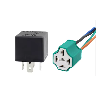 Rơle ô tô 40A Anshuma 12V24V sửa đổi không khí -Đèn pha sừng được điều chỉnh cầu chì 2a đế cầu chì