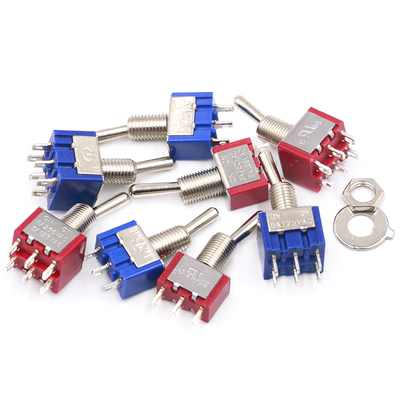 Công tắc bật tắt MTS-102/103/202/203 Công tắc rocker 3 chân/6 chân hai/ba tốc độ đơn/đôi cầu chì ống