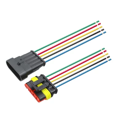 đầu nối amp trên xe hơi đầu cắm thiết bị đầu cuối nam-nữ mông-to-plug không thấm nước Bộ dây nịt AMP HID dau cos ghim cos nối