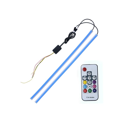led mí ô tô Dải đèn hướng dẫn ô tô dải đèn chạy ban ngày cộng với đèn nước chảy đèn led streamer dải ánh sáng nhiều màu sắc mắt thay đổi phổ quát siêu mỏng đèn pha led ô tô đèn bi led oto