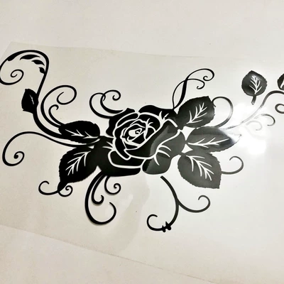 Tem dán xe ô tô Soul Speed ​​che vết xước cản xe, dán xe ô tô hình hoa và dây leo chống thấm nước, dán cốp sau xe pull-up, dán trang trí xe ô tô dán decal xe oto