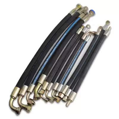 máy nén khí 12v Ống dầu áp suất cao lắp ráp thủy lực dây thép bện ống cao su chịu áp lực máy xúc nhiệt độ cao máy công cụ thủy lực có thể được tùy chỉnh máy nén khí piston bình khí nén mini