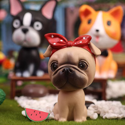 Trang trí nội thất ô tô búp bê Bobble head, những chú chó con dễ thương, nội thất gia đình sáng tạo, bộ sưu tập vật tư trang trí ô tô nổi tiếng trên Internet áo ghế tiệc cưới