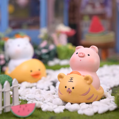 Chú Heo Cưỡi Hổ Xe Trang Trí Dễ Thương Máy Tính Để Bàn Xe Văn Phòng Xe Điện Trang Trí Ô Tô Con Heo Đất Điều Khiển Trung Tâm thảm lót sàn toyota cross