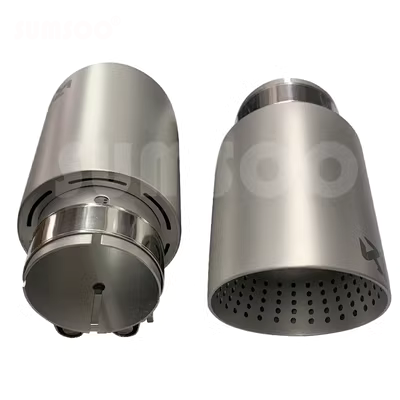 ống xả đoạn cuối kia morning Double -layer Welded Car Modified ống xả đuôi cổ họng Các phụ kiện trang trí bằng thép không gỉ ống xả ô tô