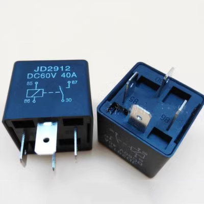 Bán chạy rơle ô tô công suất cao thường mở JD2912 DC60V 40A vỏ màu đen với các điểm tiếp xúc màu bạc rơ le nhiệt rơ le thời gian 24h
