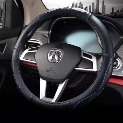 bọc vô lăng đính đá Bọc vô lăng thích hợp cho Beiqi Weiwang M20S S50 M50F 306 gia súc M30S bọc da tay cầm tất cả các mùa bọc vô lăng da lộn vô lăng honda city