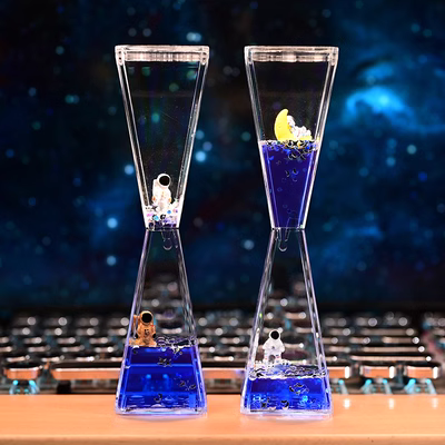 Phi hành gia Đồng hồ cát Sáng tạo Đồ trang trí Nước lỏng Giọt Phi hành gia Rò rỉ dầu Bé trai Giải nén Chữa bệnh Quà tặng sinh nhật Trẻ em nệm lót ghế sofa gỗ