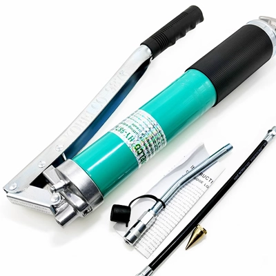 Nhật Bản KOBELCO Hướng dẫn sử dụng súng mỡ đơn cực đôi cực 600cc máy xúc áp lực cao thiết bị bôi trơn làm đầy súng dầu bơm mở bò đồ bơm mỡ bò