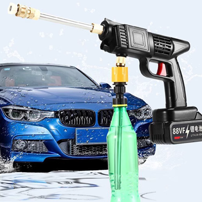 súng máy rửa xe Máy rửa xe không dây áp lực cao súng nước rửa xe hiện vật xe hộ gia đình di động mạnh mẽ pin lithium tăng cường súng đặc biệt súng rửa xe bosch súng xịt bọt tuyết