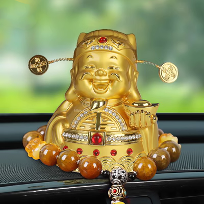Đồ trang trí xe hơi Bảng điều khiển trung tâm ô tô God of Wealth cao cấp dành cho nam giới 2024 người nổi tiếng Internet mới Bộ sưu tập phụ kiện nội thất ô tô Ping An dành cho nữ gối tựa lưng văn phòng