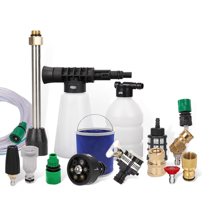 Máy làm sạch áp suất cao dùng pin lithium không dây, đầu phun súng nước kết nối nhanh có thể điều chỉnh hình quạt kết nối chai Coke phụ kiện máy rửa xe hút bụi cầm tay bosch