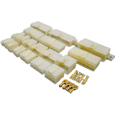 cút nối dây điện Đầu nối ABS ô tô 1/2/3/4/6/8/12 lỗ đầu nối nam và nữ/vỏ cao su lò xo vuông 6.3 cút nối dây điện chống nước đầu cos nối thẳng