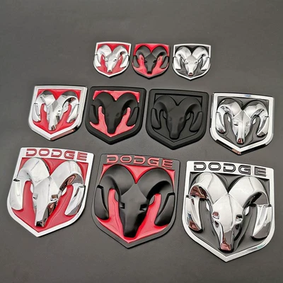 tem dán xe ô tô Logo xe DODGE Dodge Ram logo xe Kuwei Cool Bo sửa đổi logo đầu ram xe dán kim loại logo đuôi xe cá tính thương hiệu logo xe hơi tem dán nắp capo xe ô tô